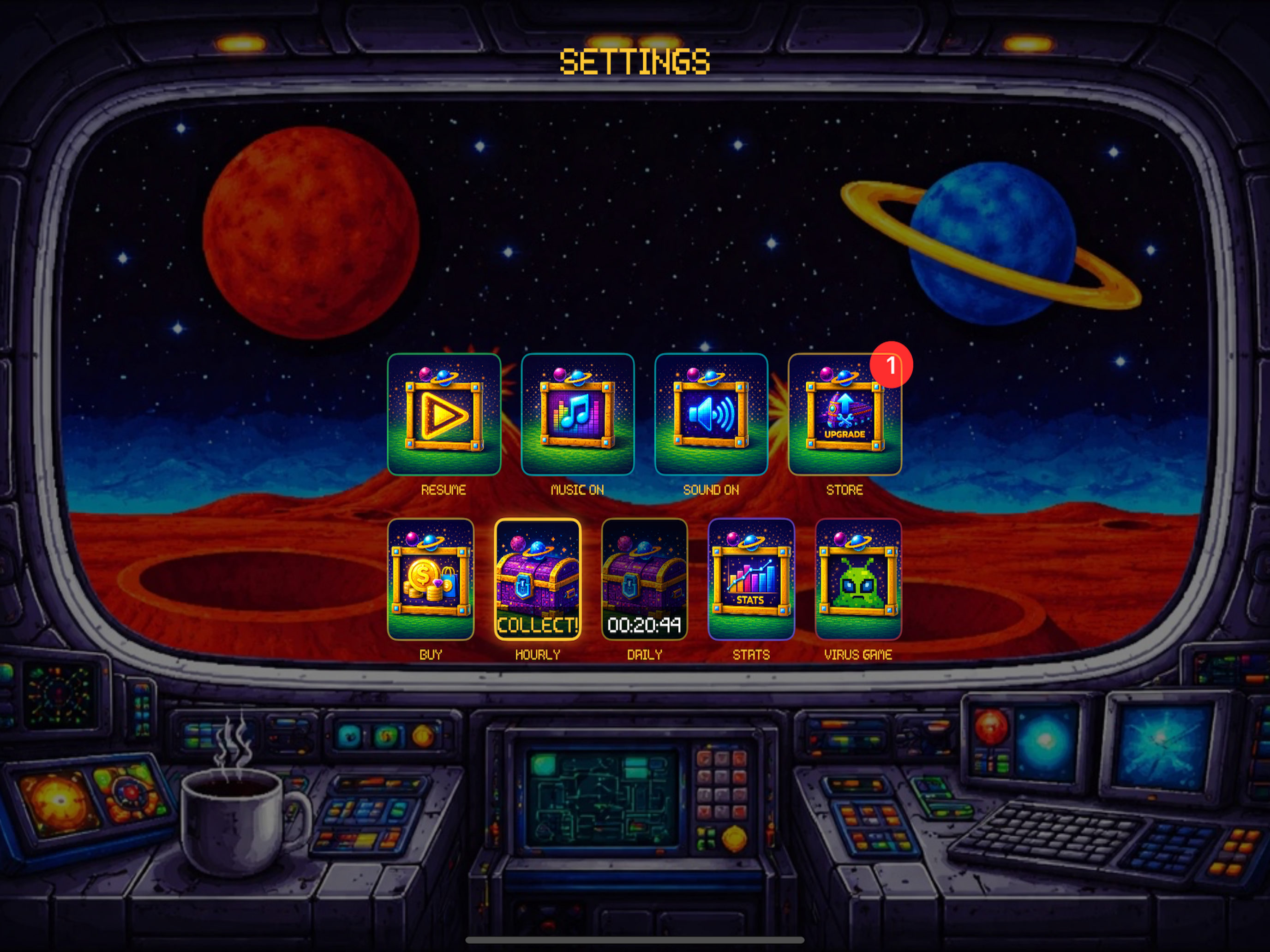 Asteroid Clicker gameplay – exploration